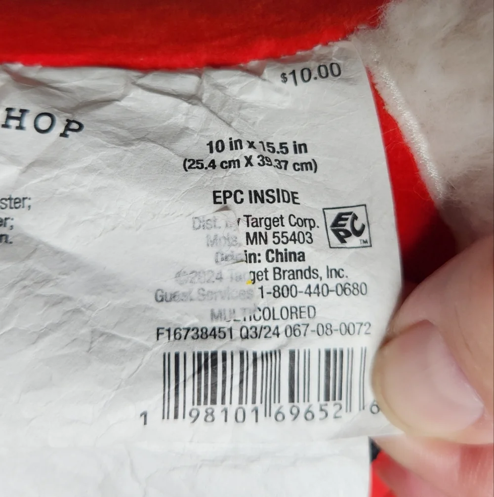 Christmas Shaped Santa Faux Shearling Throw Pillow Red/Ivory - Wondershop